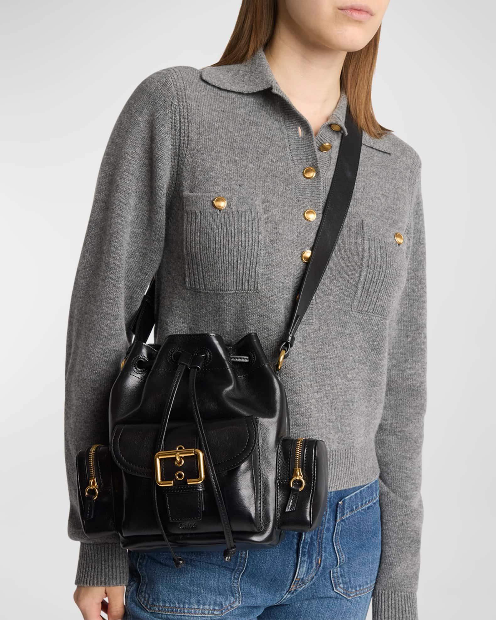 Camera Bucket Crossbody Bag in Shiny Calfskin  Product Image