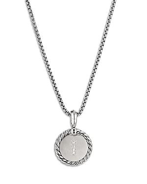 Womens Initial Charm Necklace in Sterling Silver Product Image