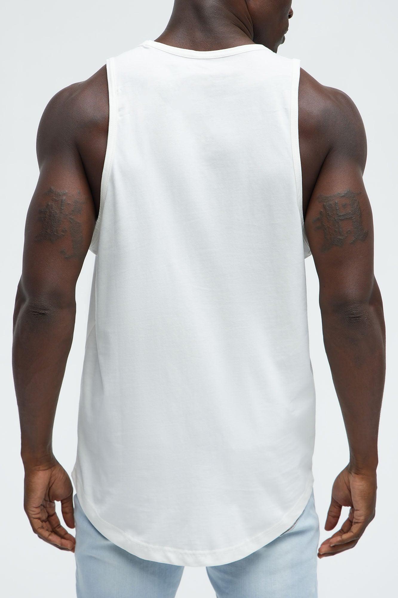 Essential Scallop Tank Top - White Product Image