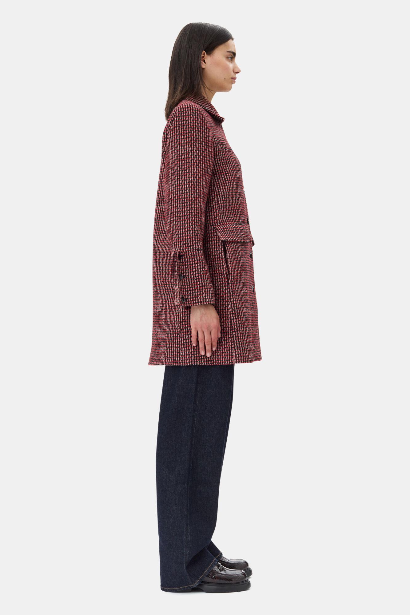 Red Check Midi Jacket Product Image