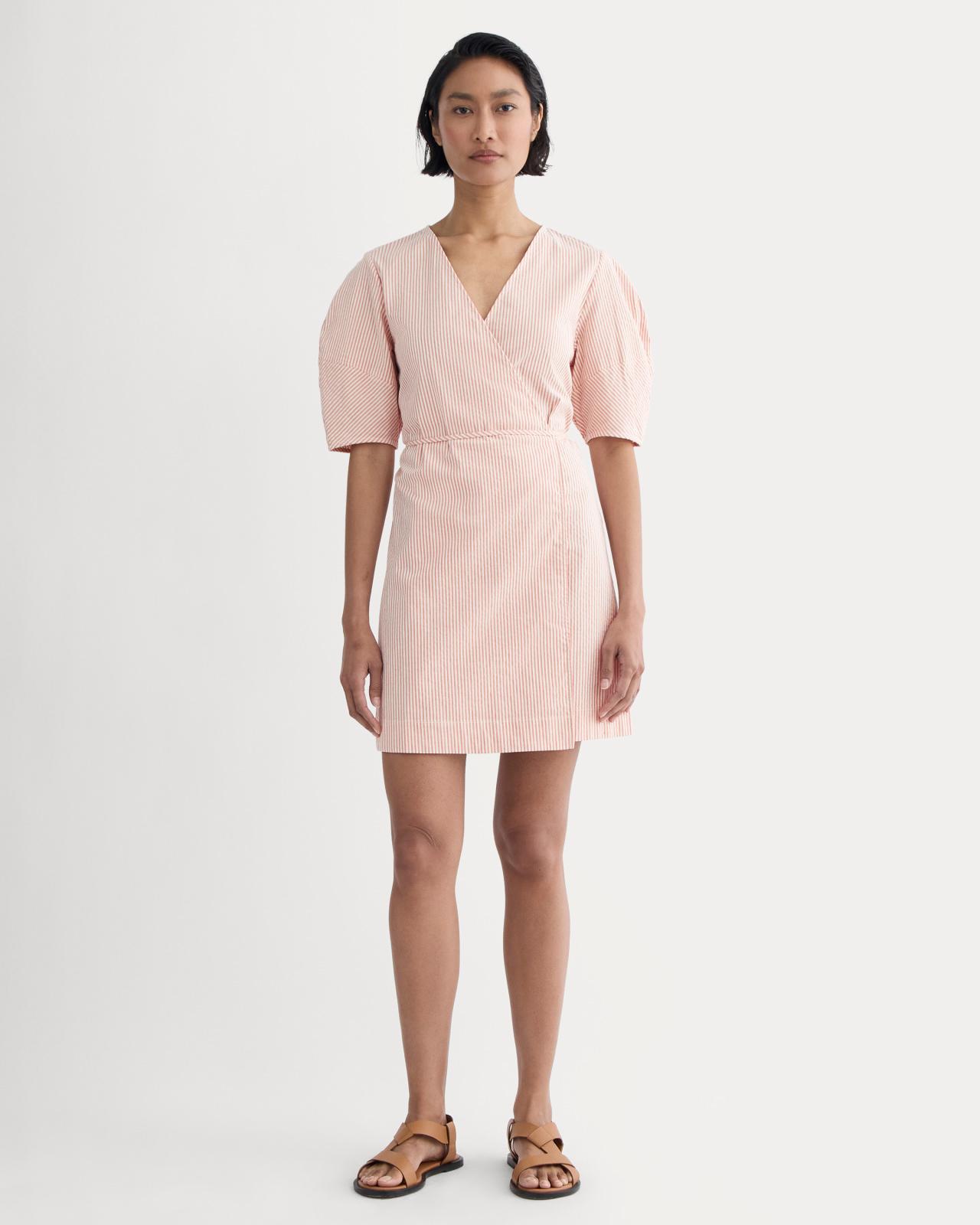 The Seersucker Mini Wrap Dress Product Image