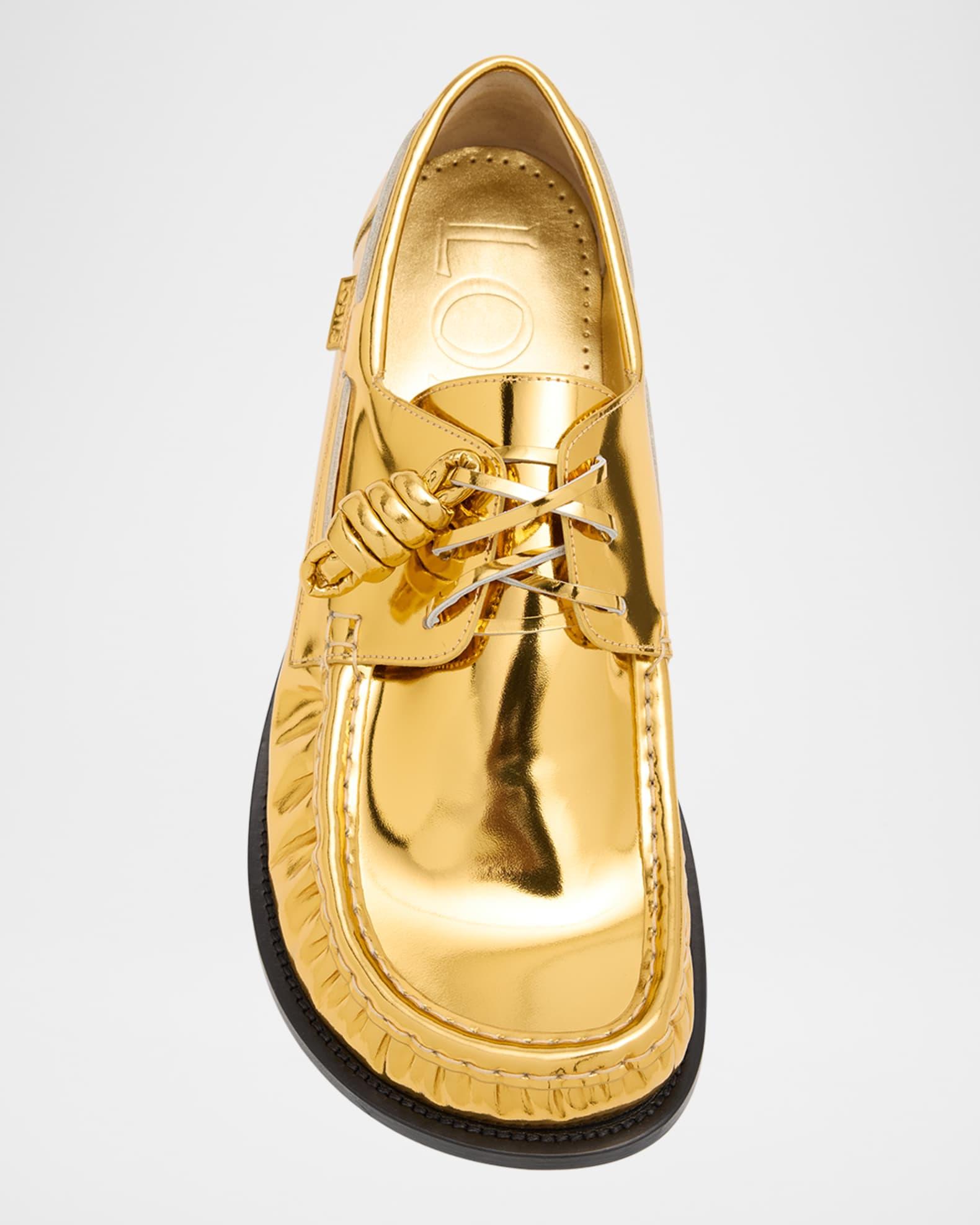 Men's Metallic Calfskin Campo Boat Shoes Product Image