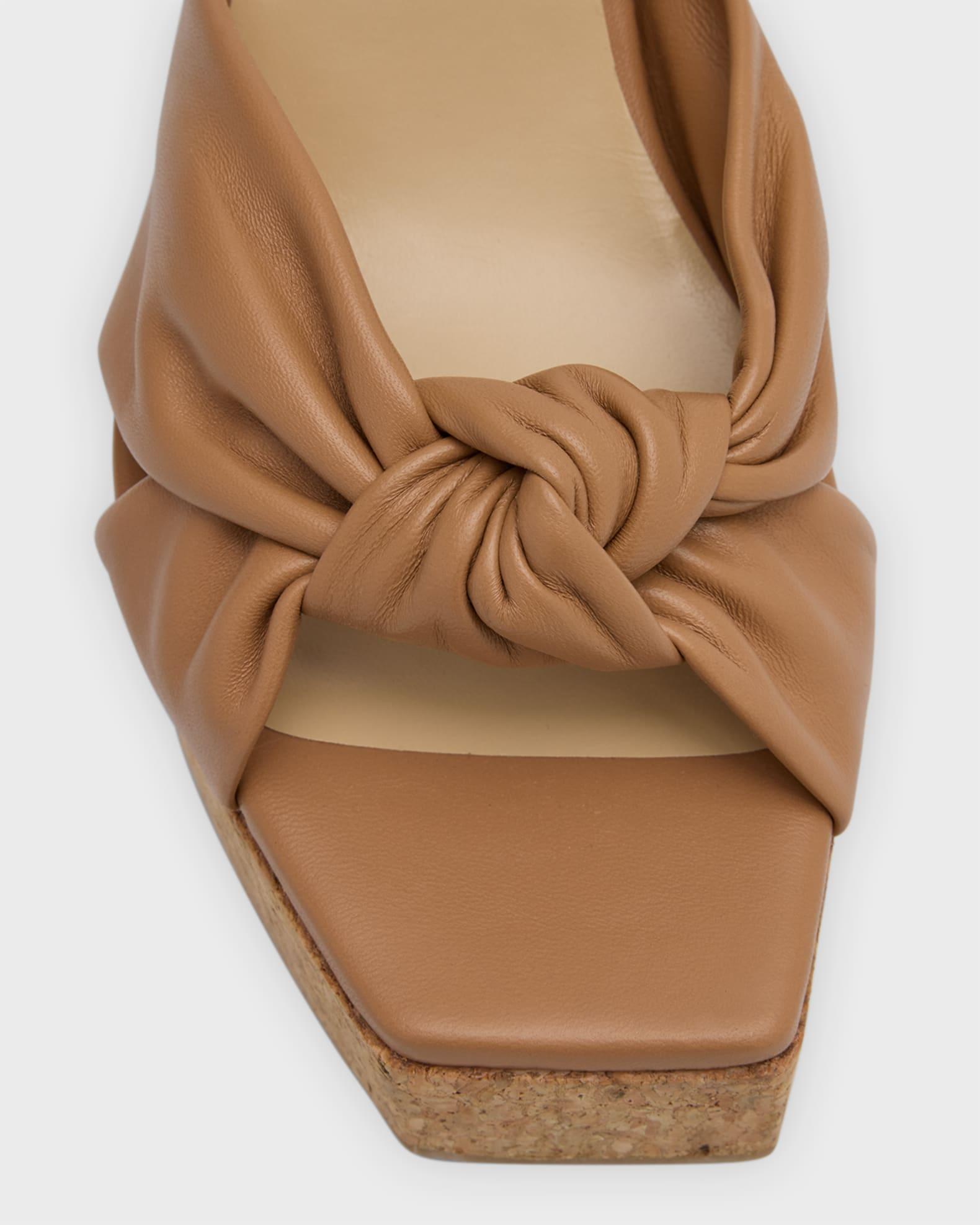 Heloise Leather Ankle-Strap Platform Sandals Product Image