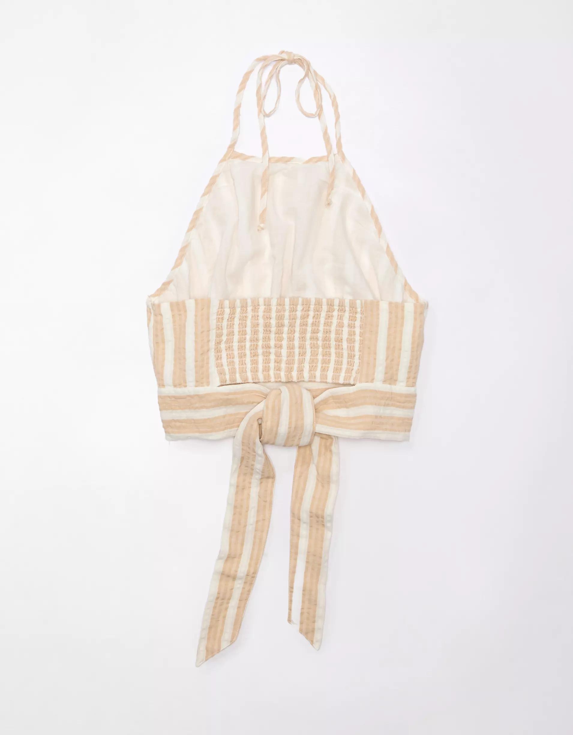 AE Cropped Tie-Back Halter Top Product Image