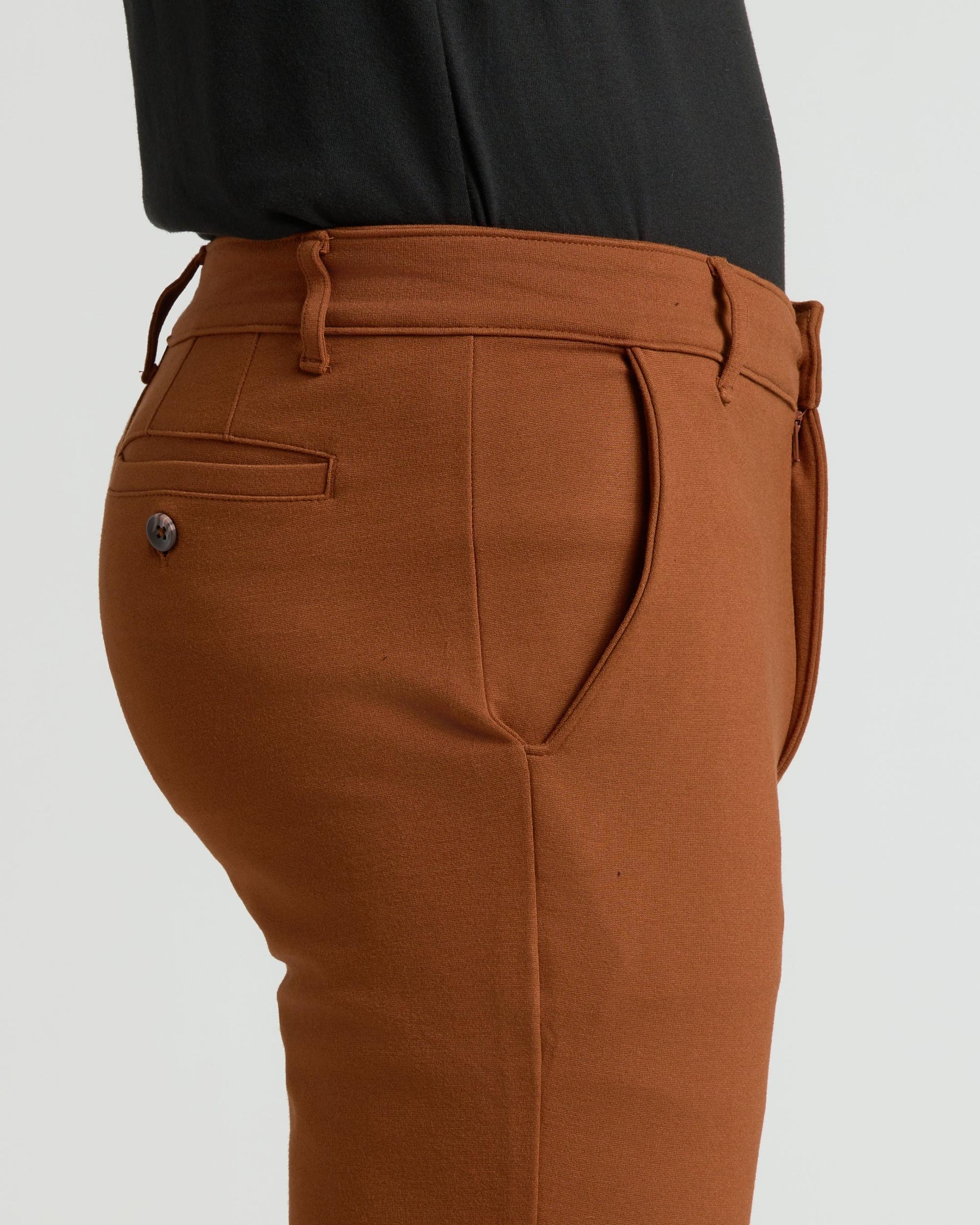 Suede Brown Slim Comfort Knit Chino Pant Product Image