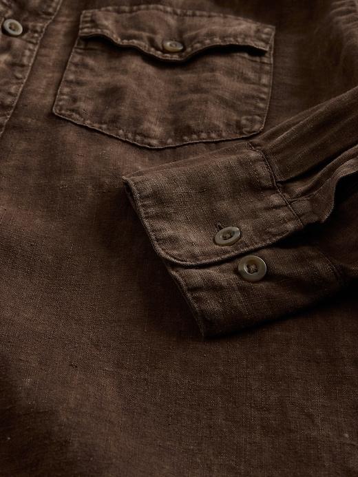 100% Linen Classic Shirt Product Image