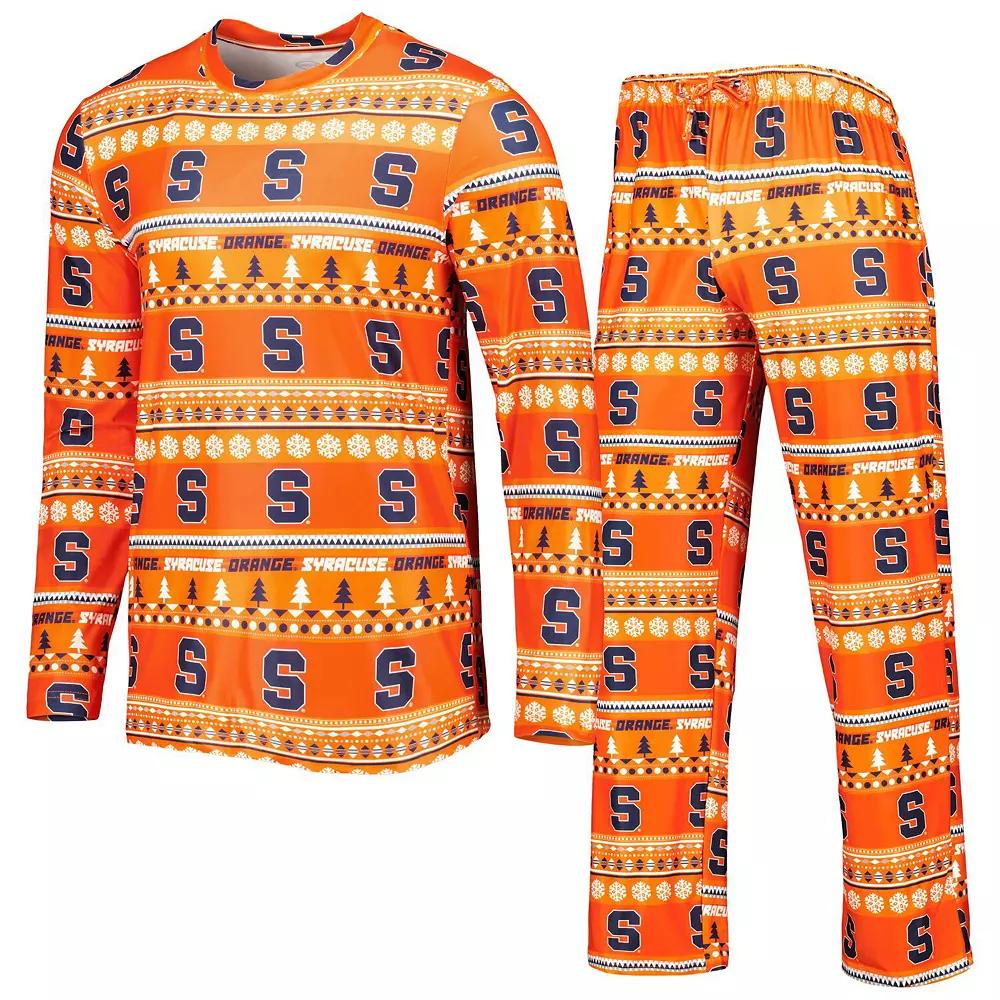 Men's Concepts Sport Orange Syracuse Orange Swivel Long Sleeve T-Shirt & Pants Sleep Set at Nordstrom,  Product Image