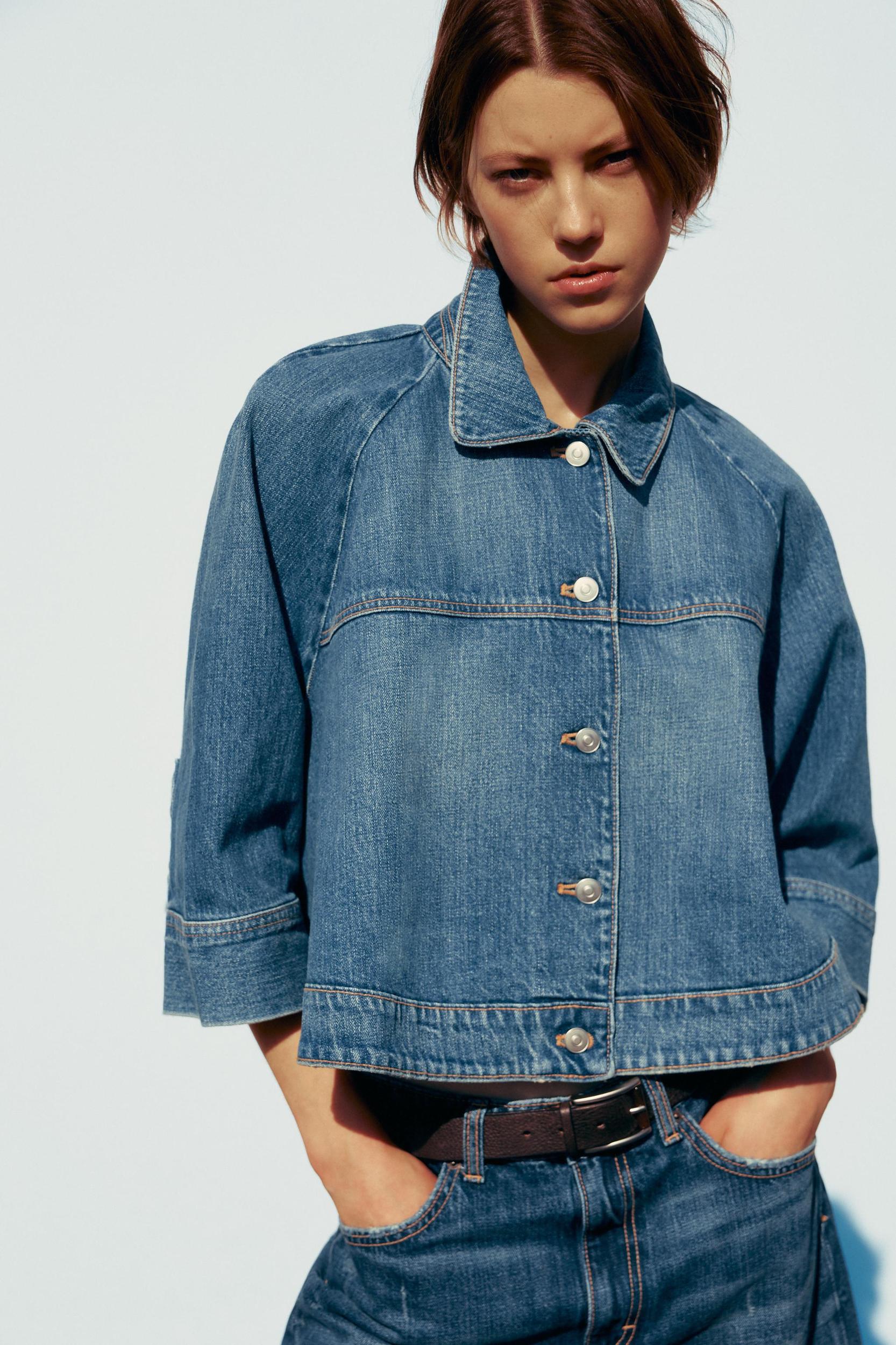 LAYERED DENIM JACKET Product Image