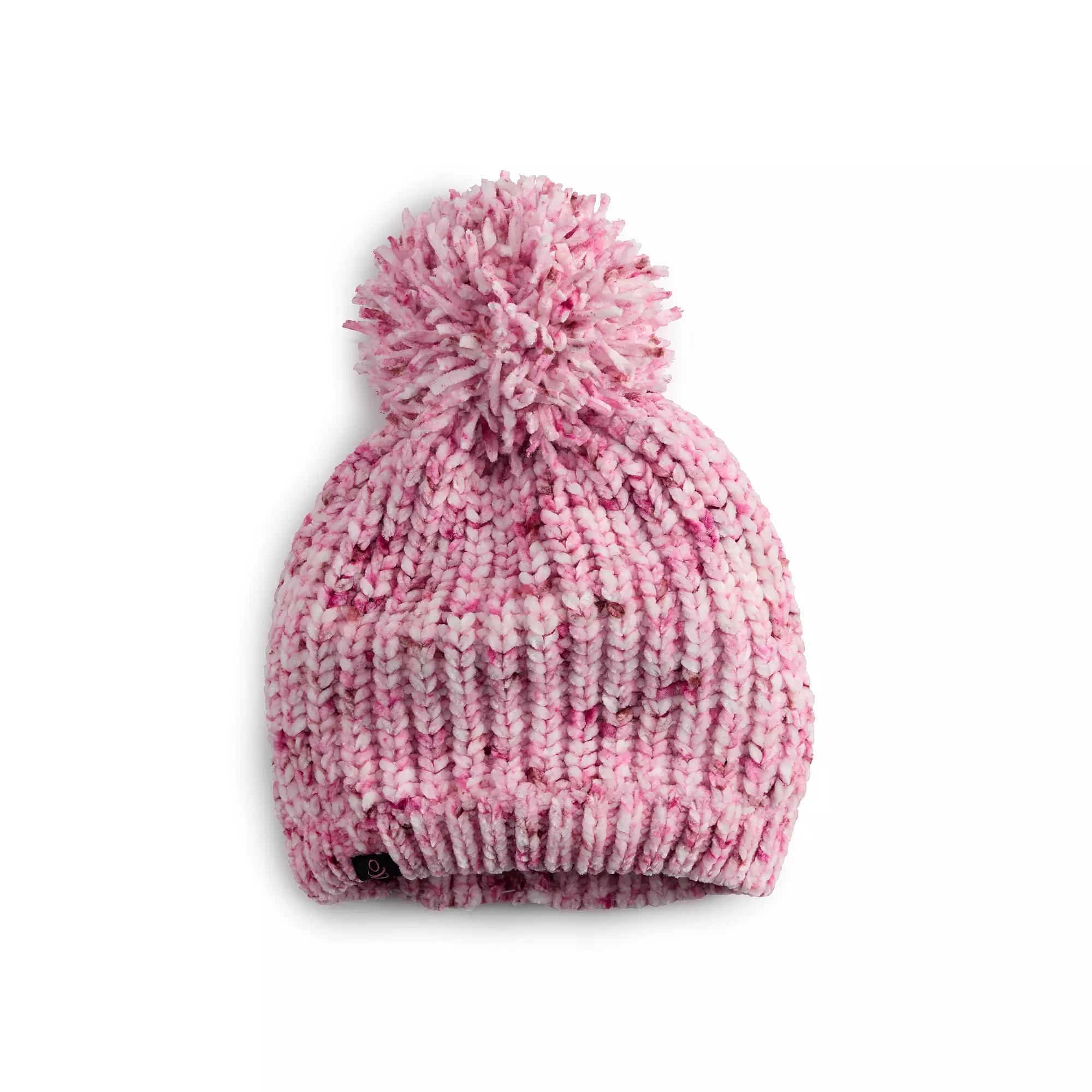 Women's Cuddl Duds Chenille Beanie, Speckle Drk Pink Mist Product Image