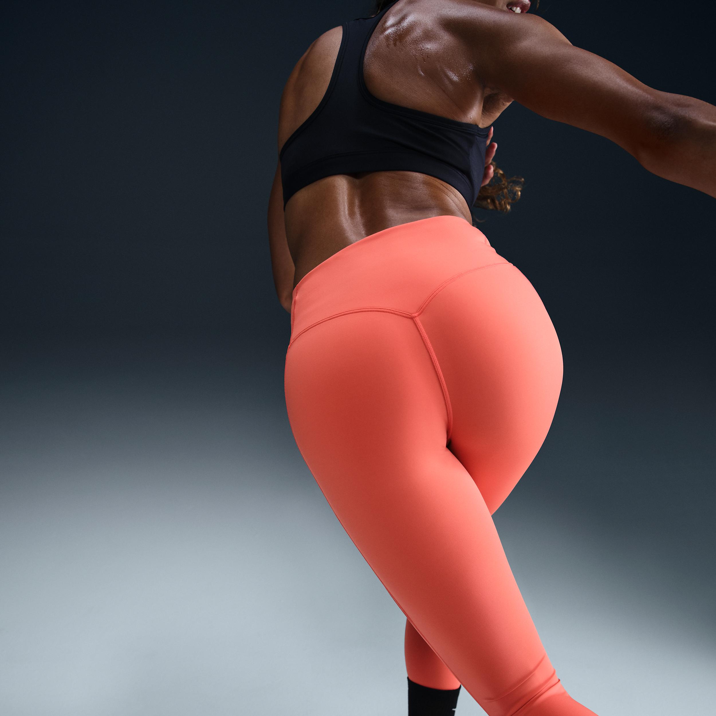 Nike Womens Universa High-Waisted 7/8 Leggings with No Front Seam | HQ6813-010 Product Image