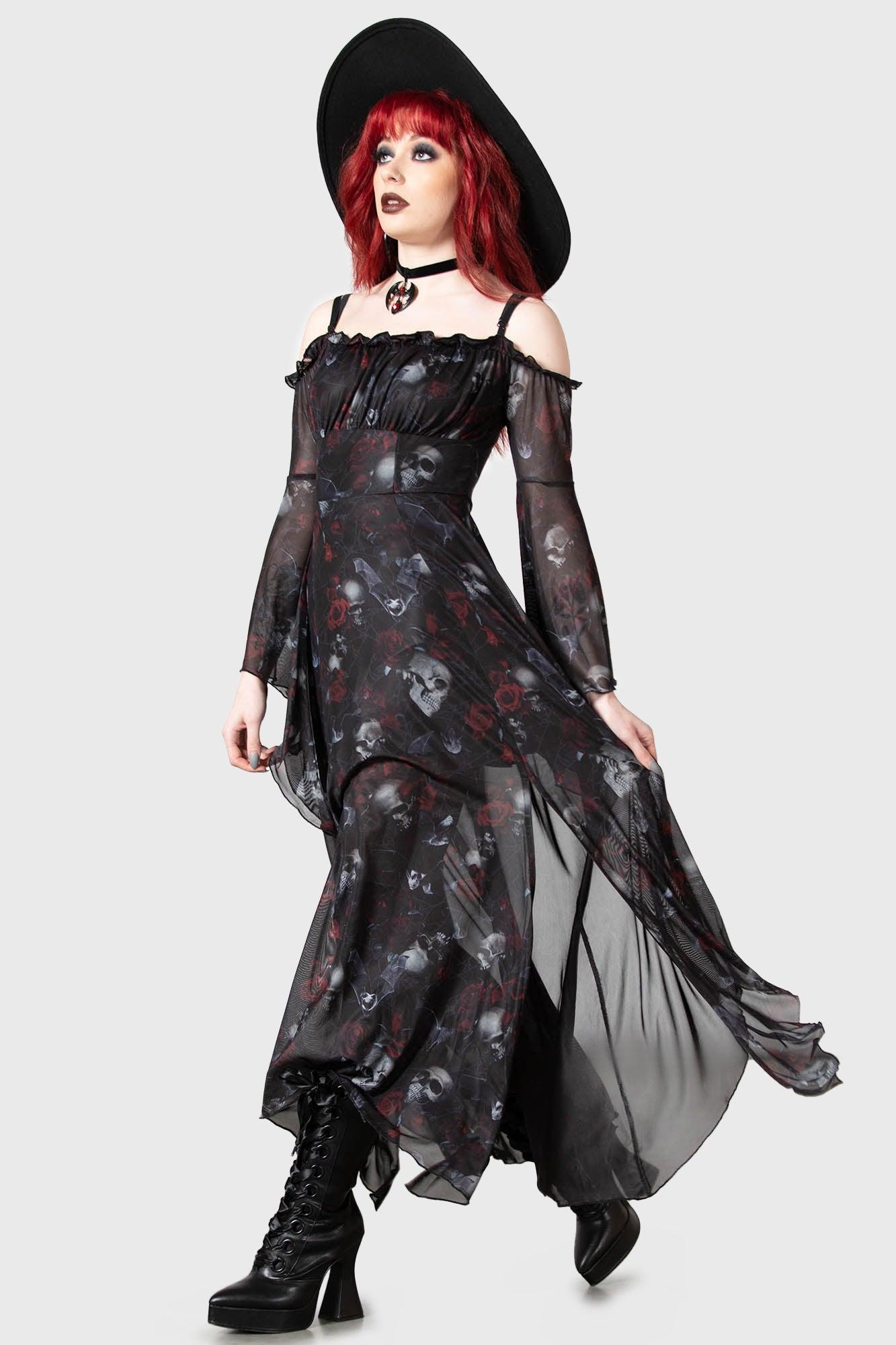 Mystic Meadow Mesh Maxi Dress Female Product Image