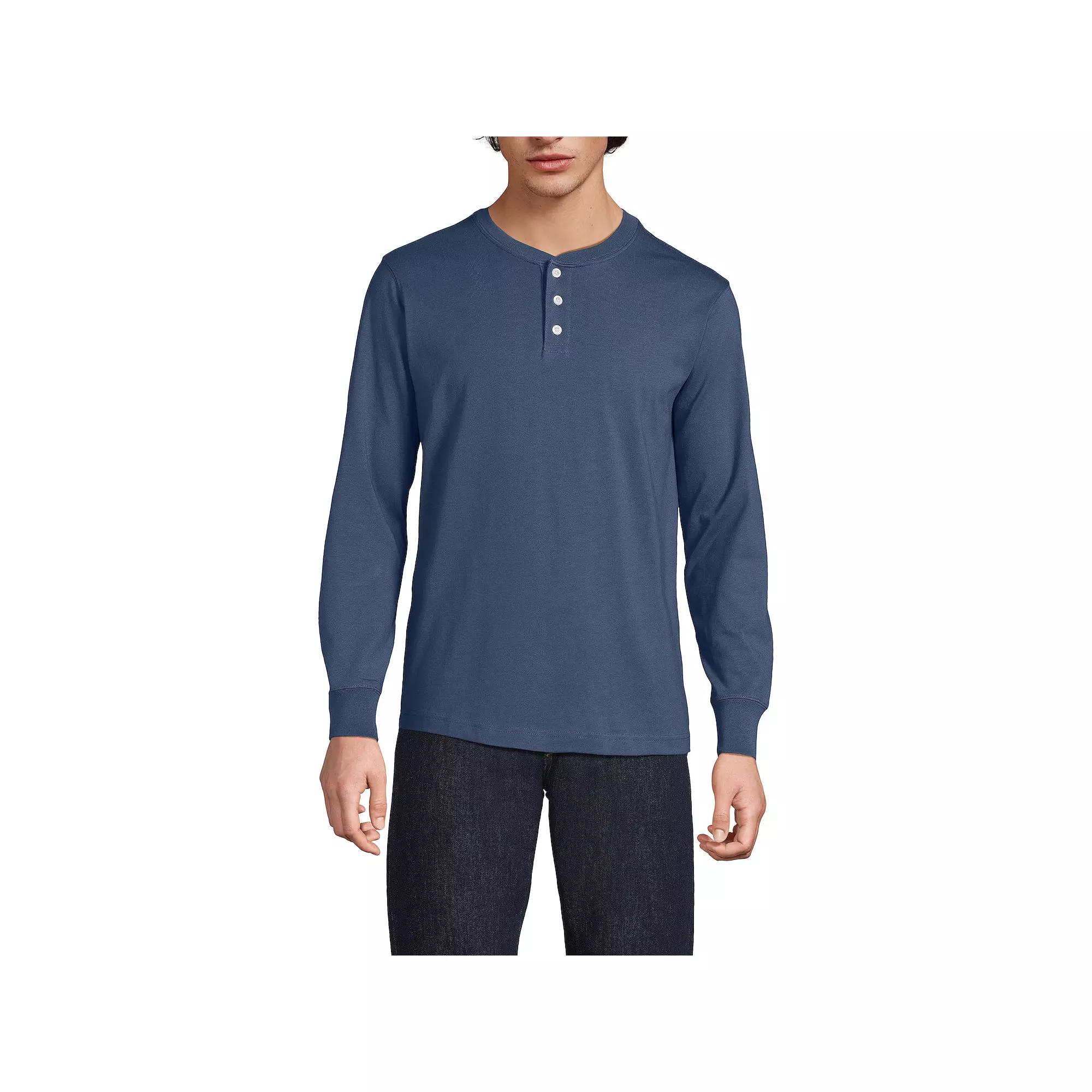 Big & Tall Lands' End Super-T Henley, Men's,  Product Image