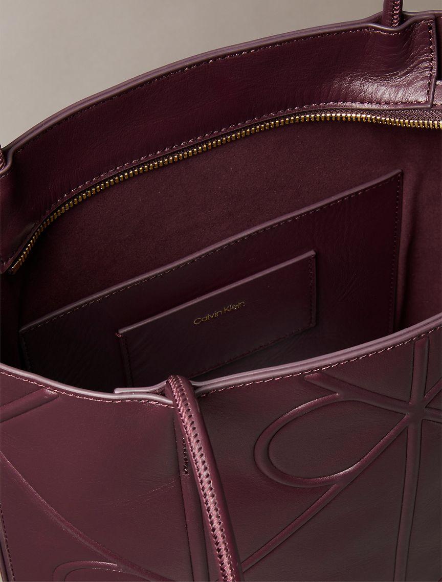 Embossed Allover Monogram Logo Small Tote Bag Product Image