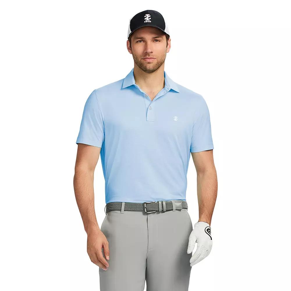 Men's IZOD Swingflex Elite Golf Short Sleeve Polo Shirt, Size: Small, Placid Blue Product Image