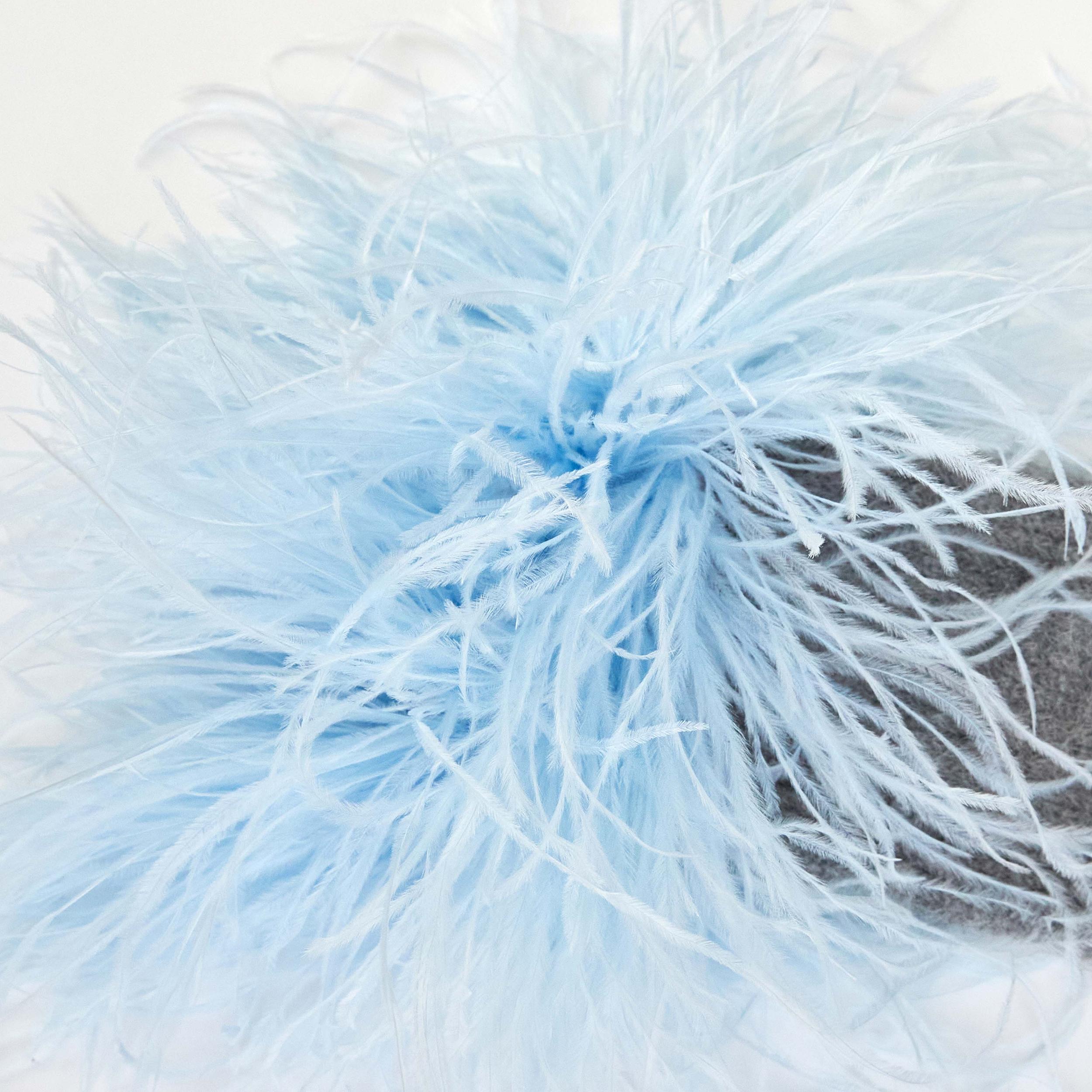 Grey Contrast Feather Cardigan Product Image