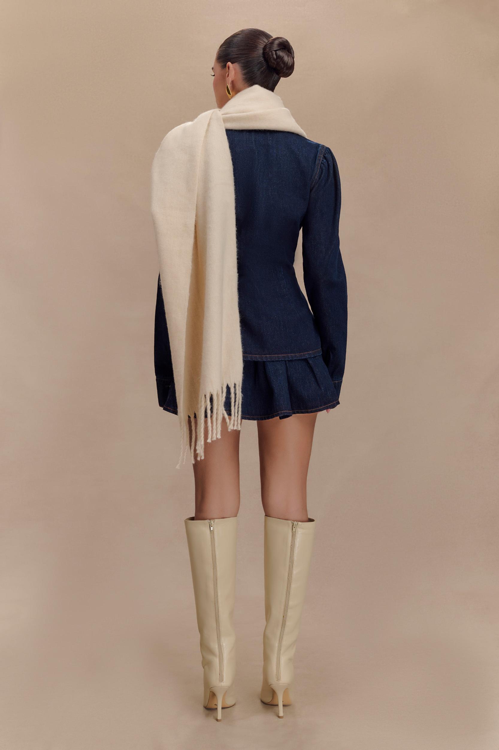 MESHKI Knit Scarf - Oat Product Image