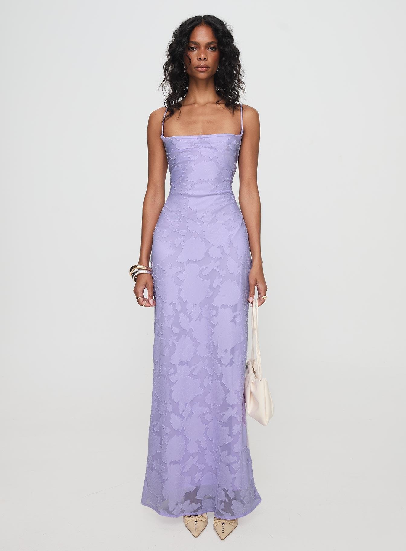 Celena Maxi Dress Lilac Burnout Product Image