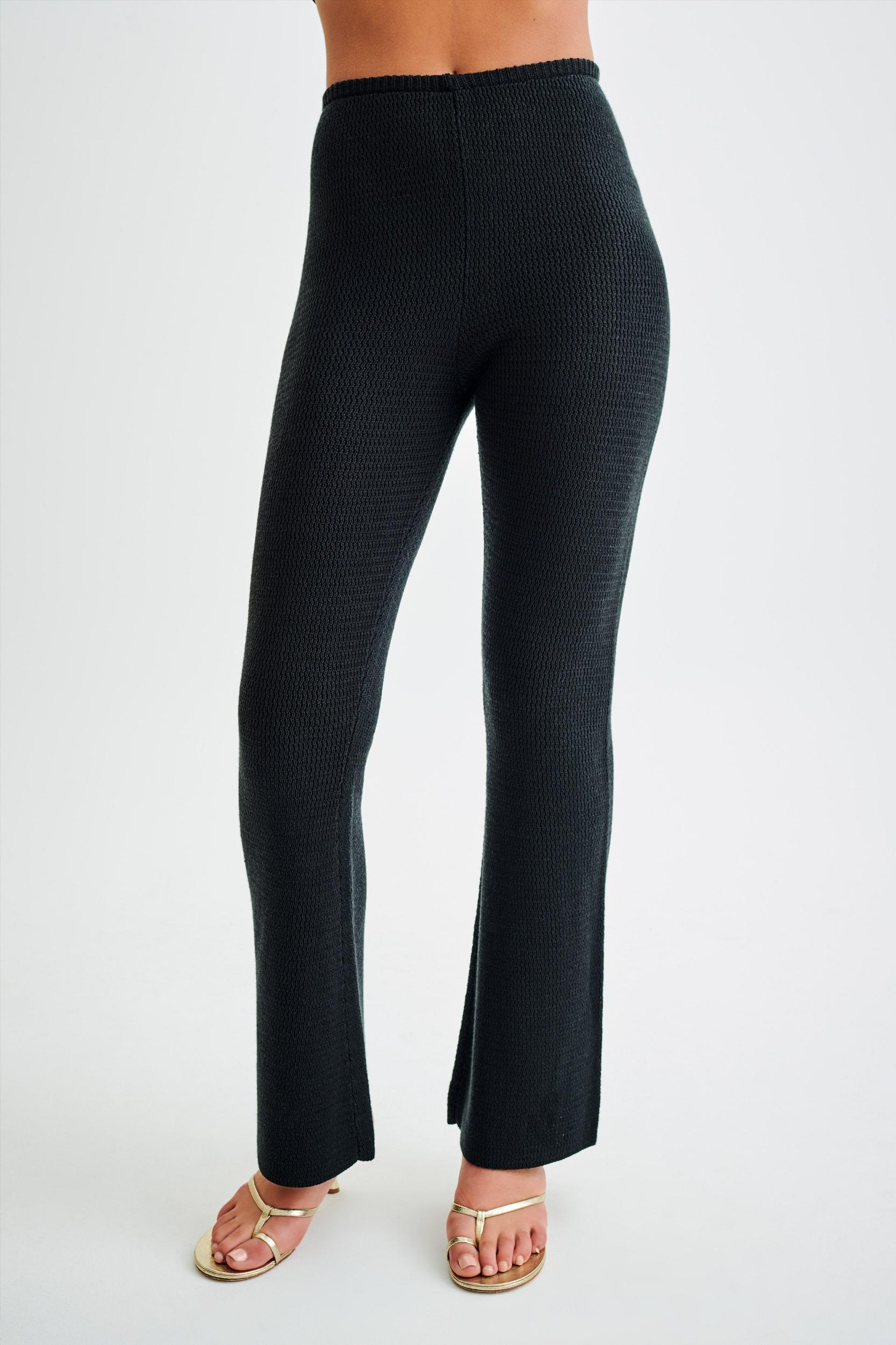Ridley Straight Leg Knit Pant - Black Product Image