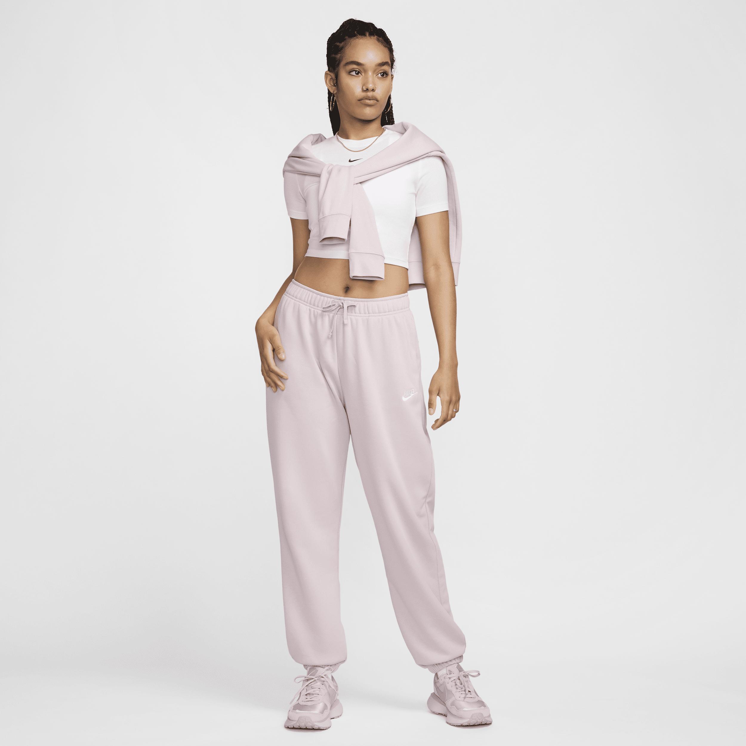 Womens Nike Sportswear Club Fleece Mid-Rise Oversized Sweatpants Product Image