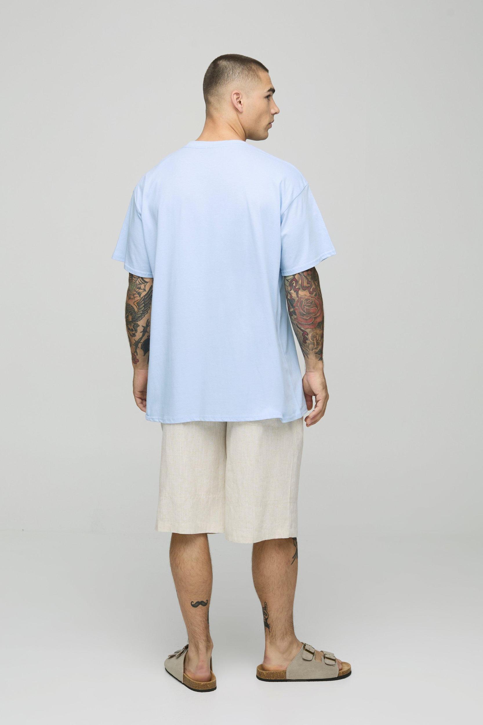 Oversized Triple Palm Print Graphic T-Shirt | boohooMAN USA Product Image