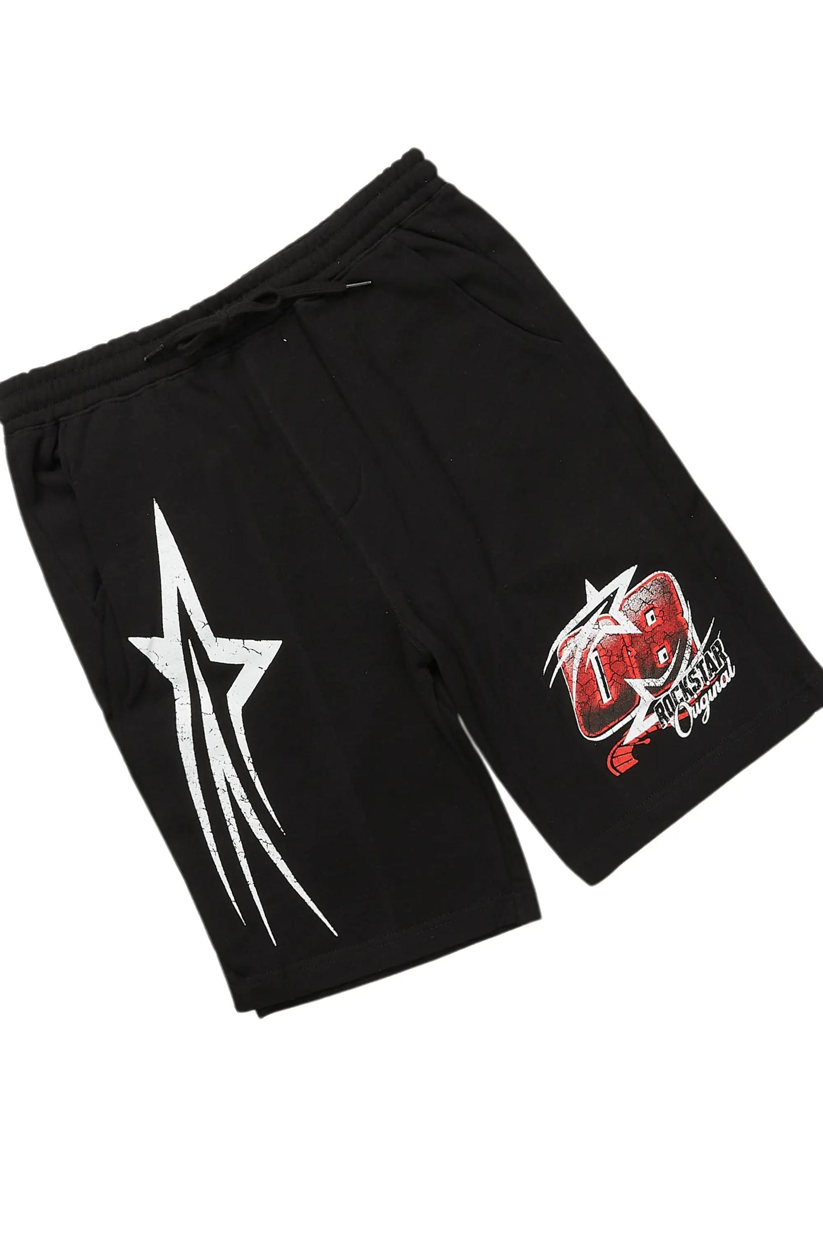 Kastell Black T-Shirt Short Set Male Product Image