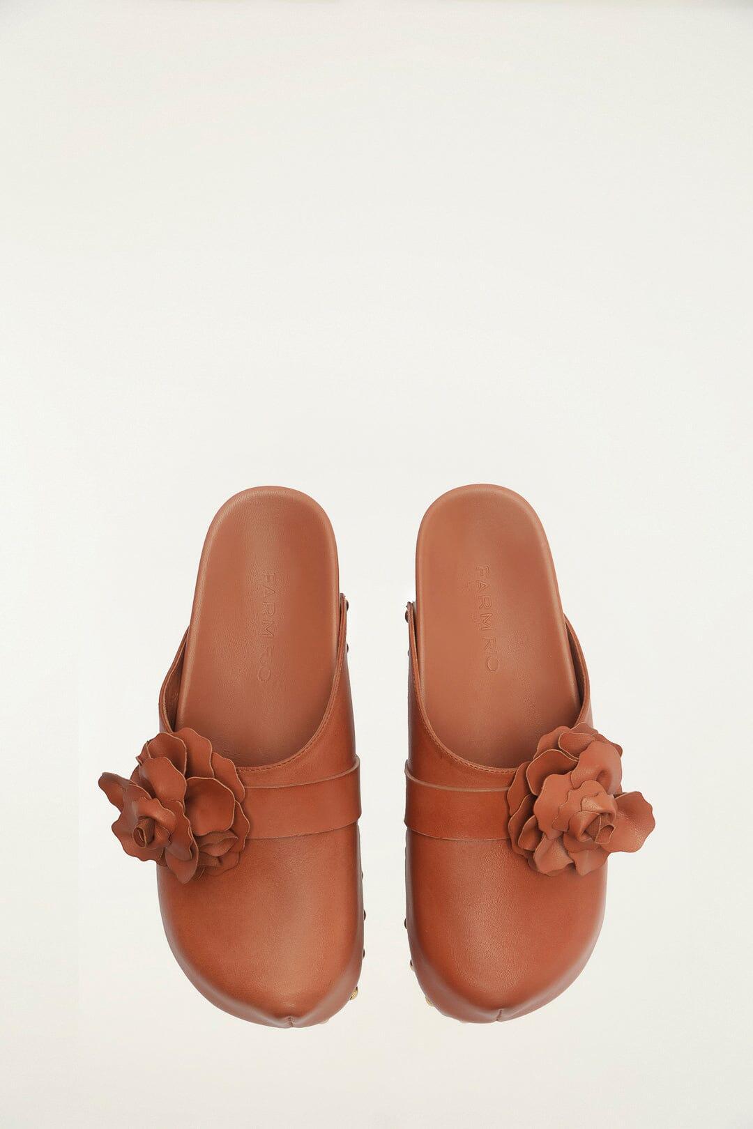 Brown Flower Clog Product Image