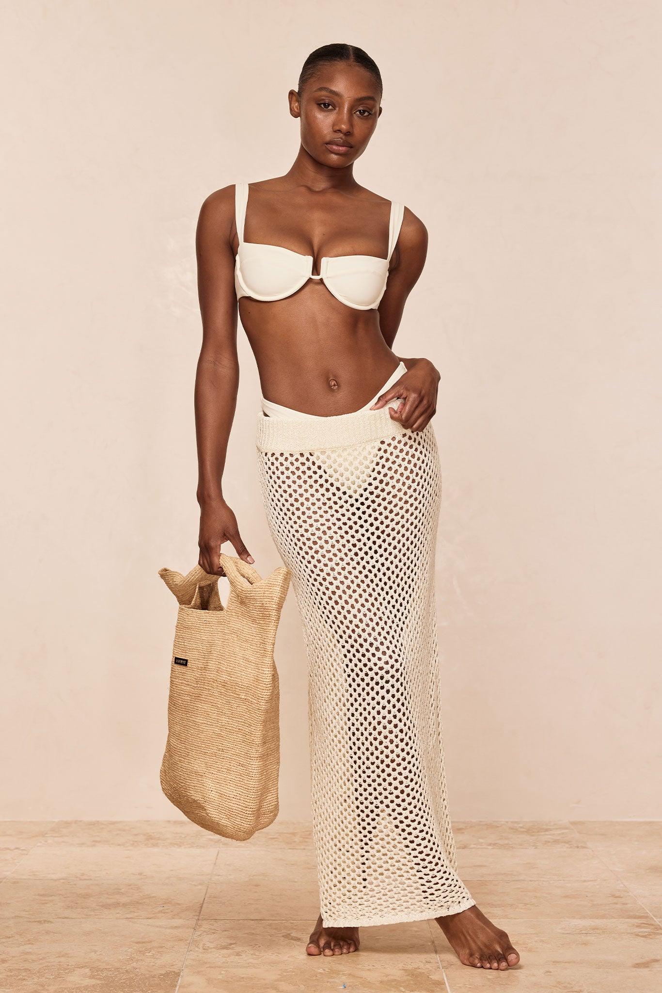 Cape May Skirt - Ivory Crochet Product Image