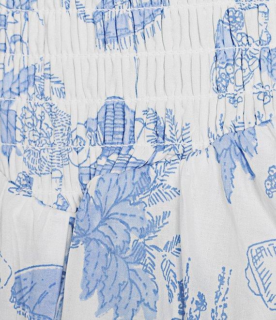 B. Darlin Floral Print Smocked Bodice Midi Dress Product Image