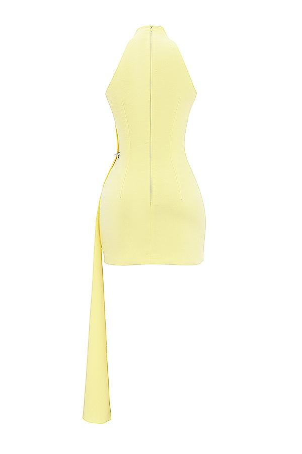 Marla  lemon halter mini dress Product Image