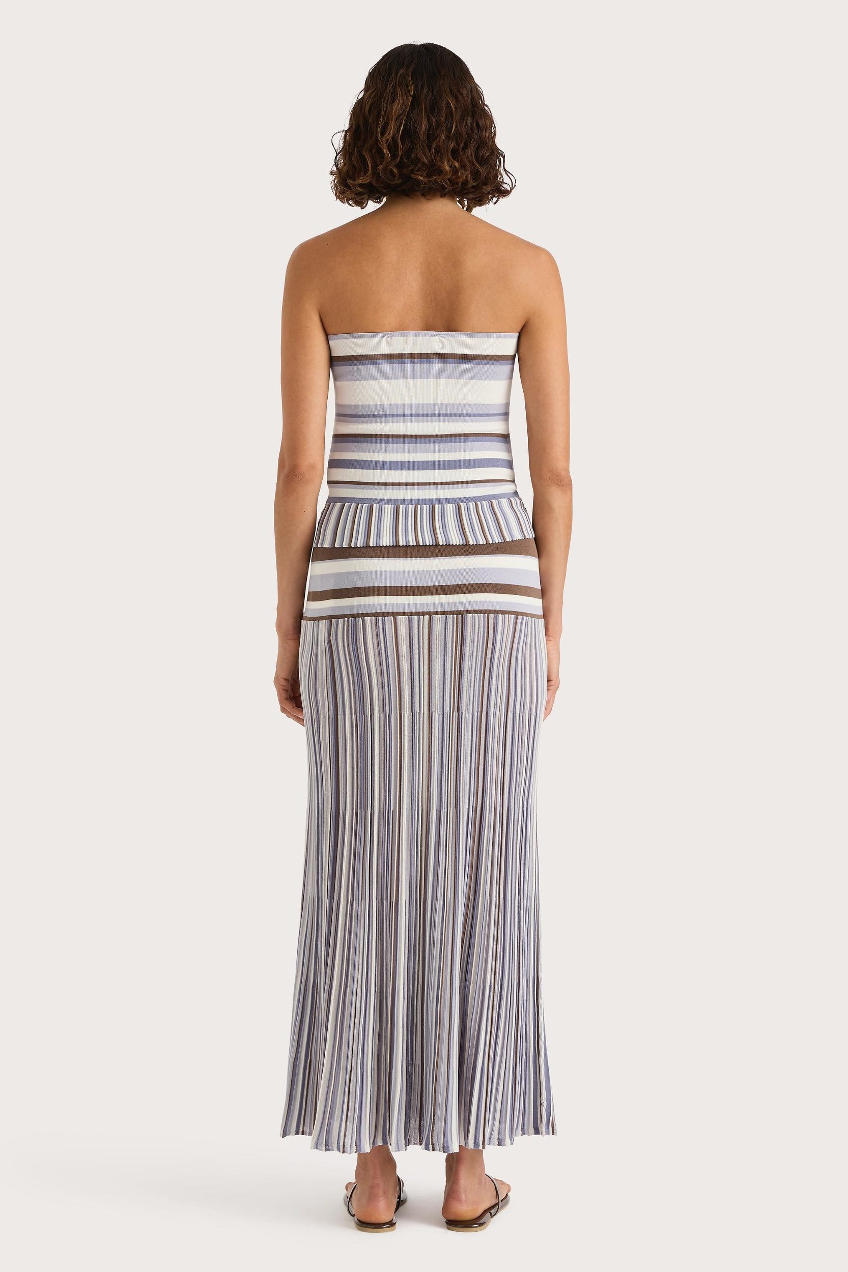 Citara Skirt Pale Blue Stripe Product Image