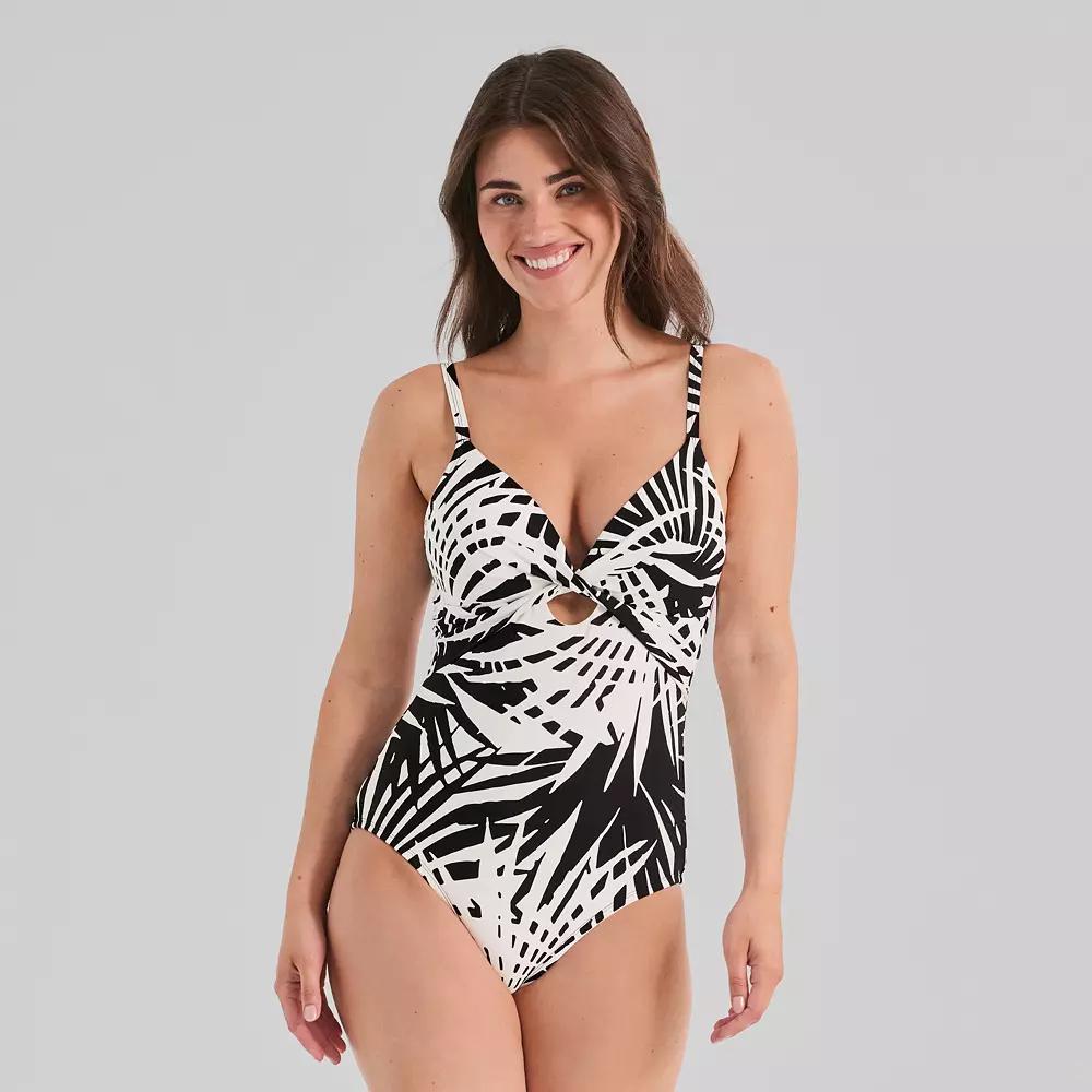 Women's Freshwater Molded Cup Twist One-Piece Swimsuit, Size: Large, Palmea Product Image