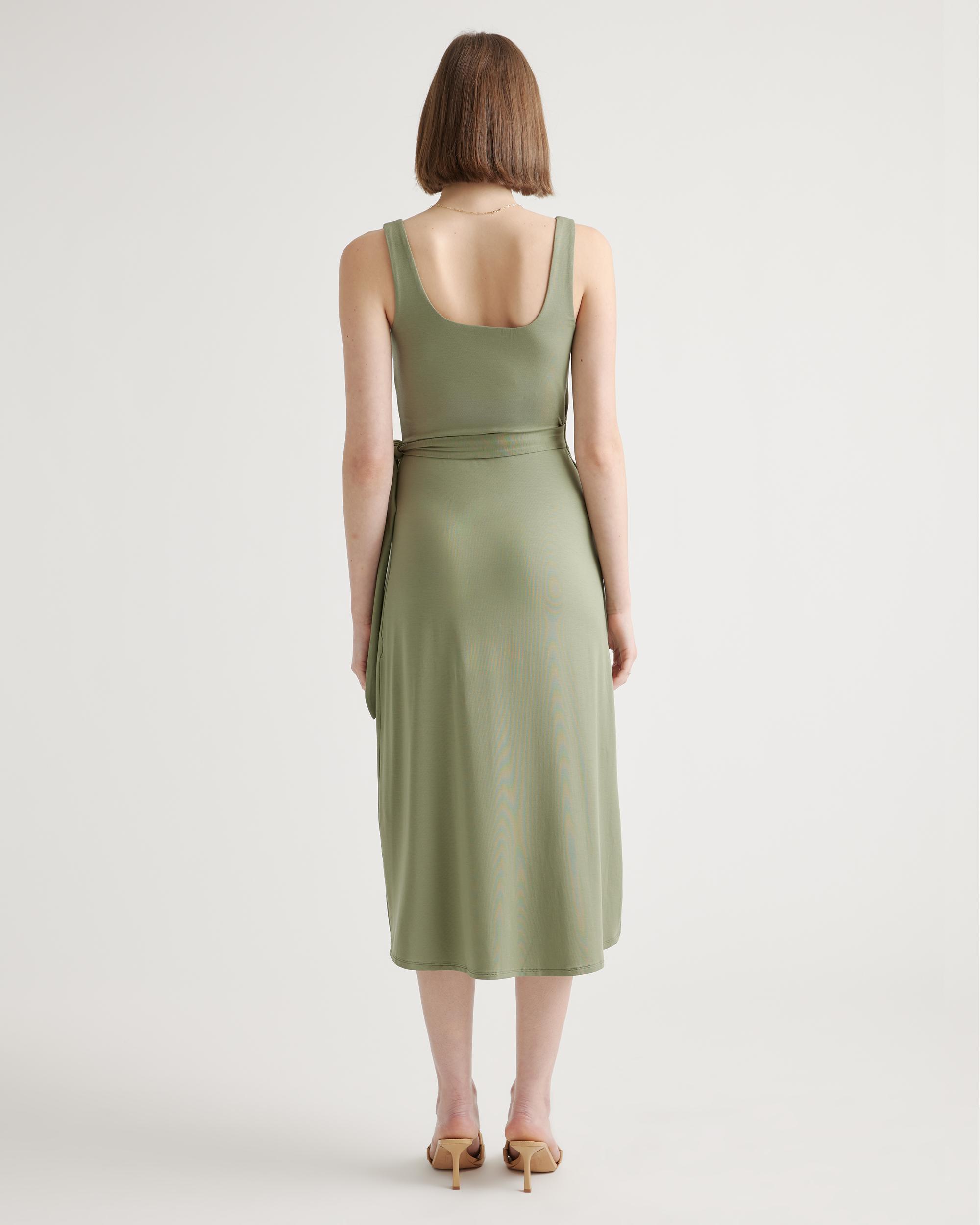 Quince | Women's Tencel Jersey Side Tie Midi Dress Size XS Product Image