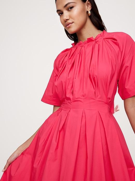 Poplin Open-Back Maxi Dress Product Image