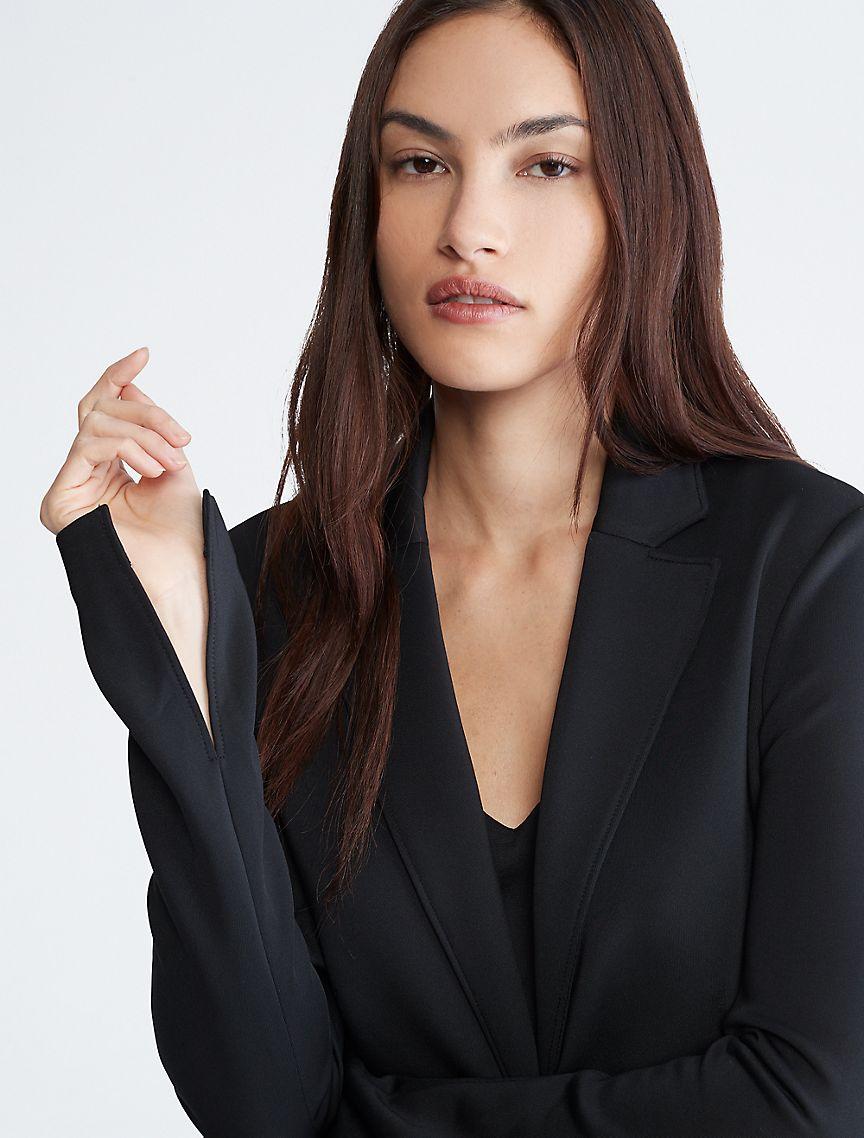 Technical Knit Long Blazer Product Image