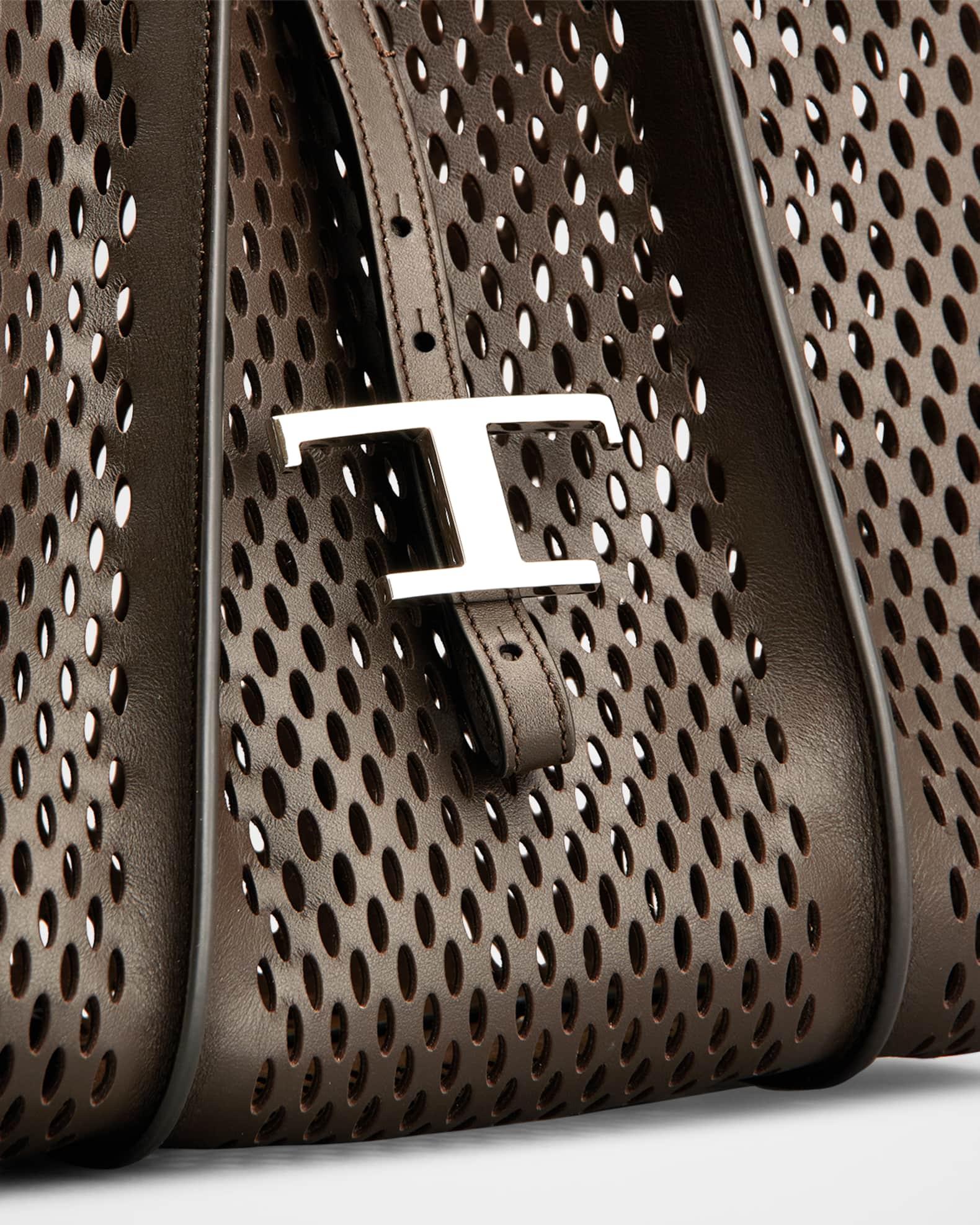 T Timeless Small Perforated Leather Tote Bag Product Image