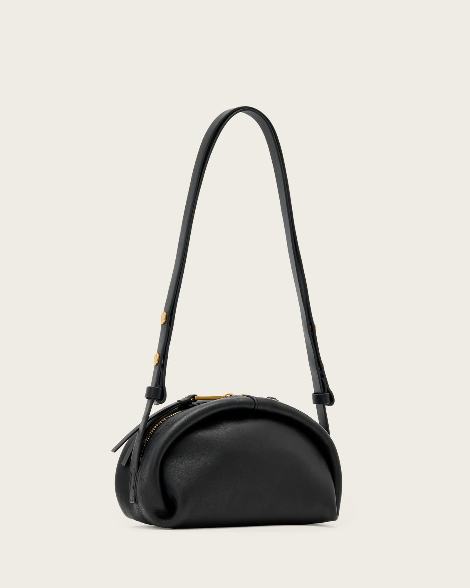 Rosalie Arc Leather Crossbody Bag Black | ALLSAINTS US Product Image