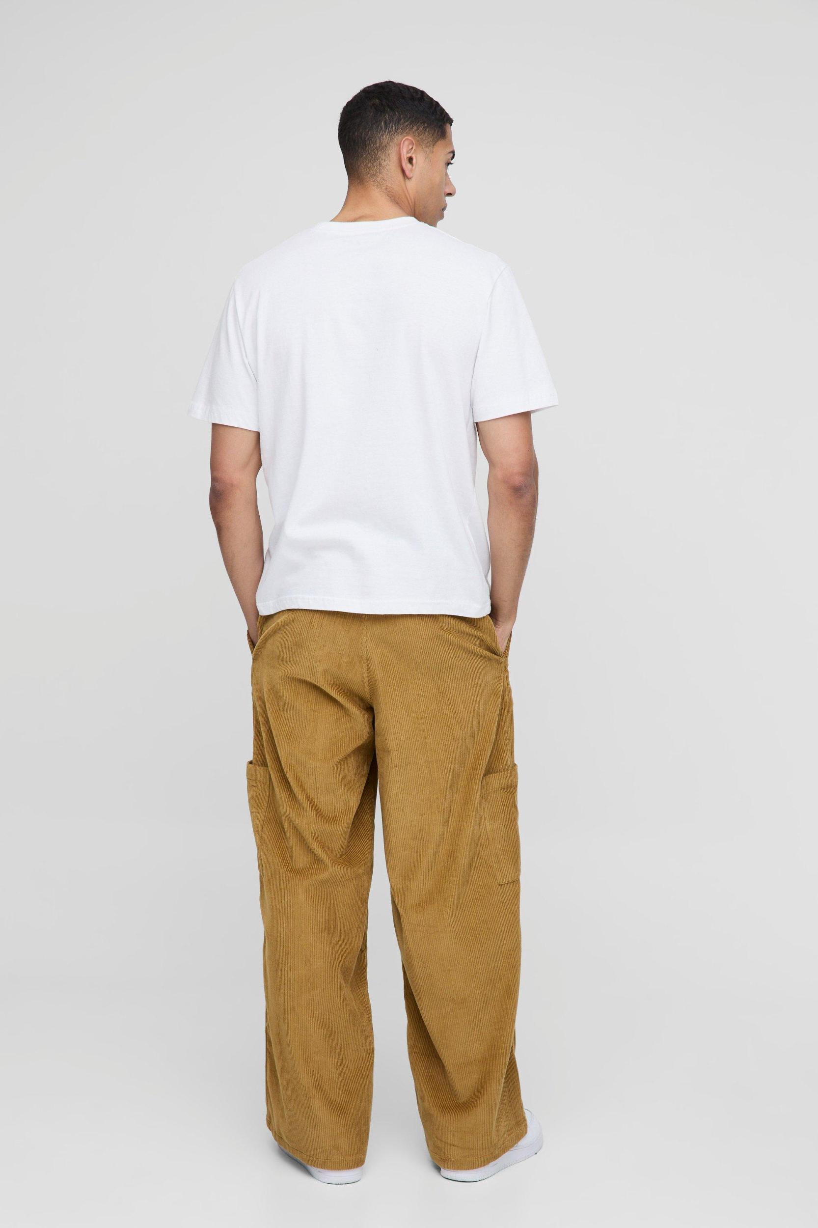 Super Baggy Corduroy Multi Pocket Cargo Pants | boohooMAN USA Product Image