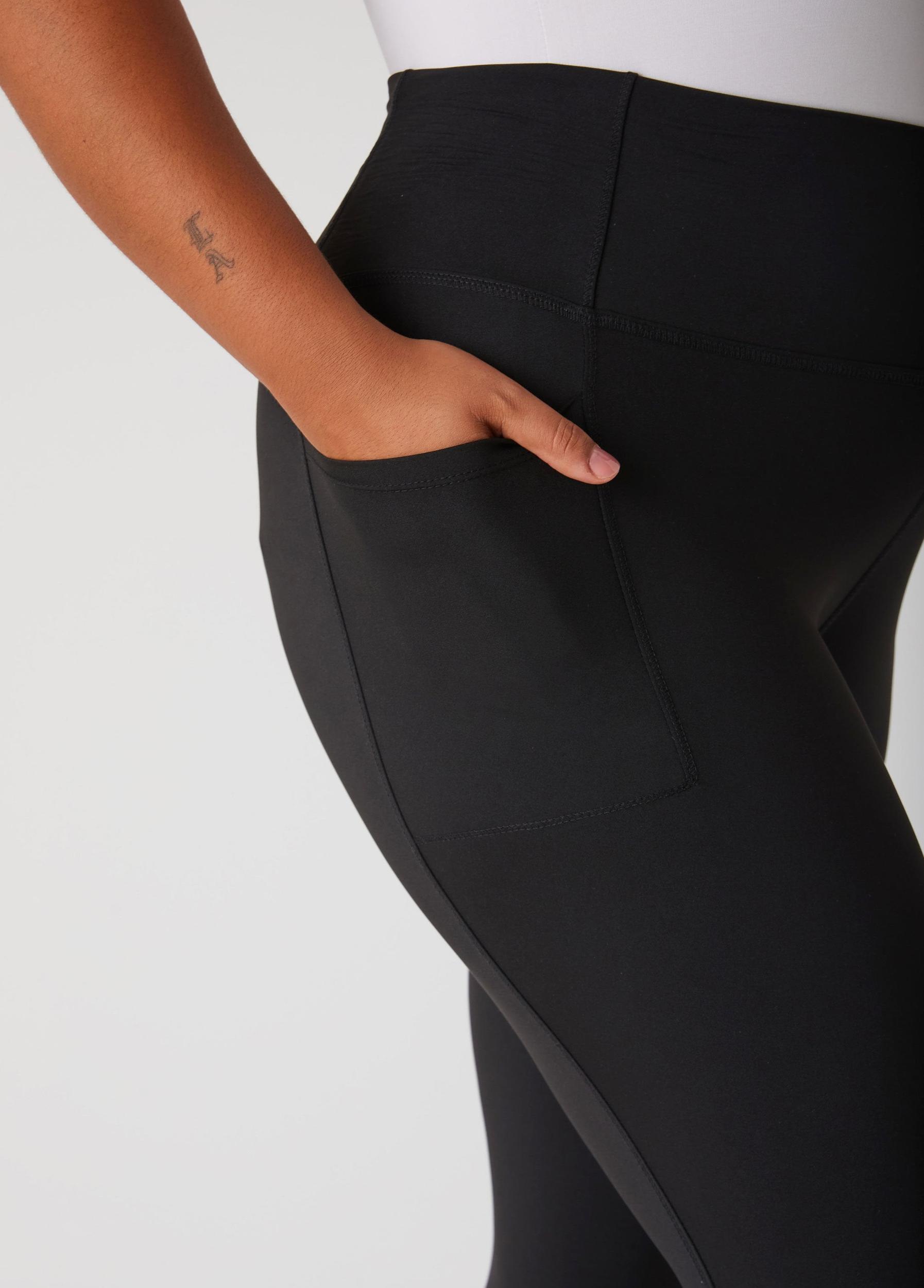 Plus Size High Rise Knit Athletic Leggings Ashley Stewart Product Image