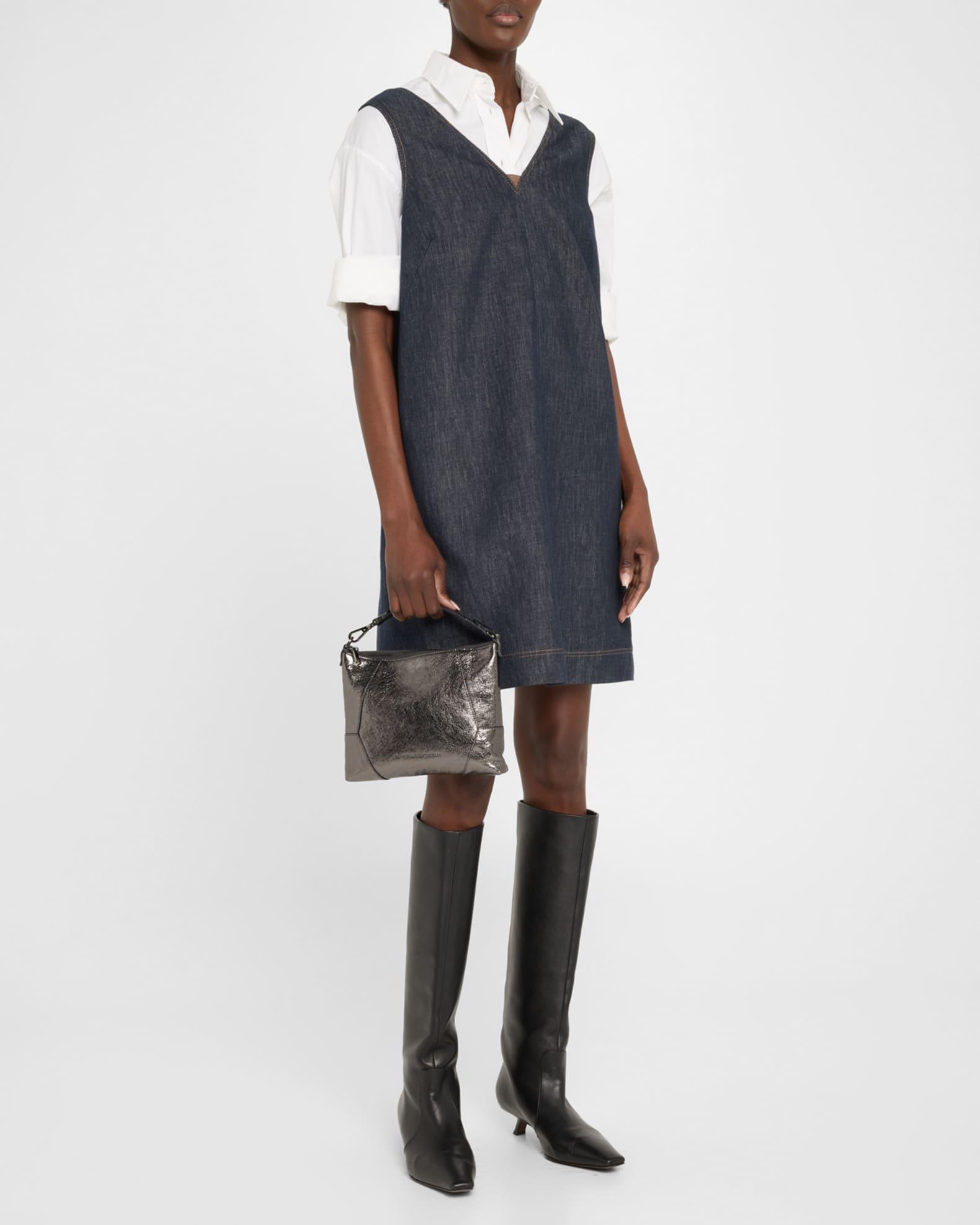 Duo Small Metallic Leather Crossbody Bag Product Image