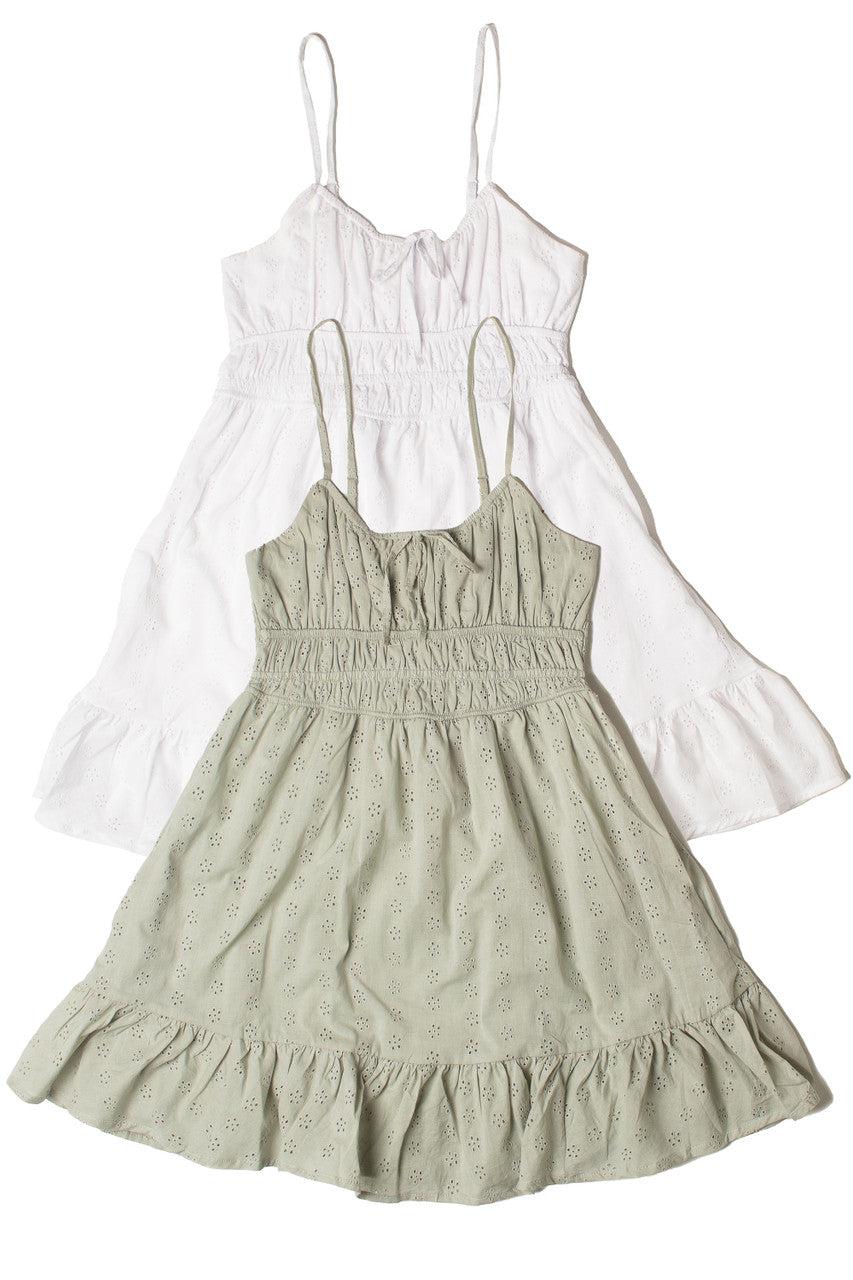 Floral Eyelet Milkmaid Mini Dress Product Image