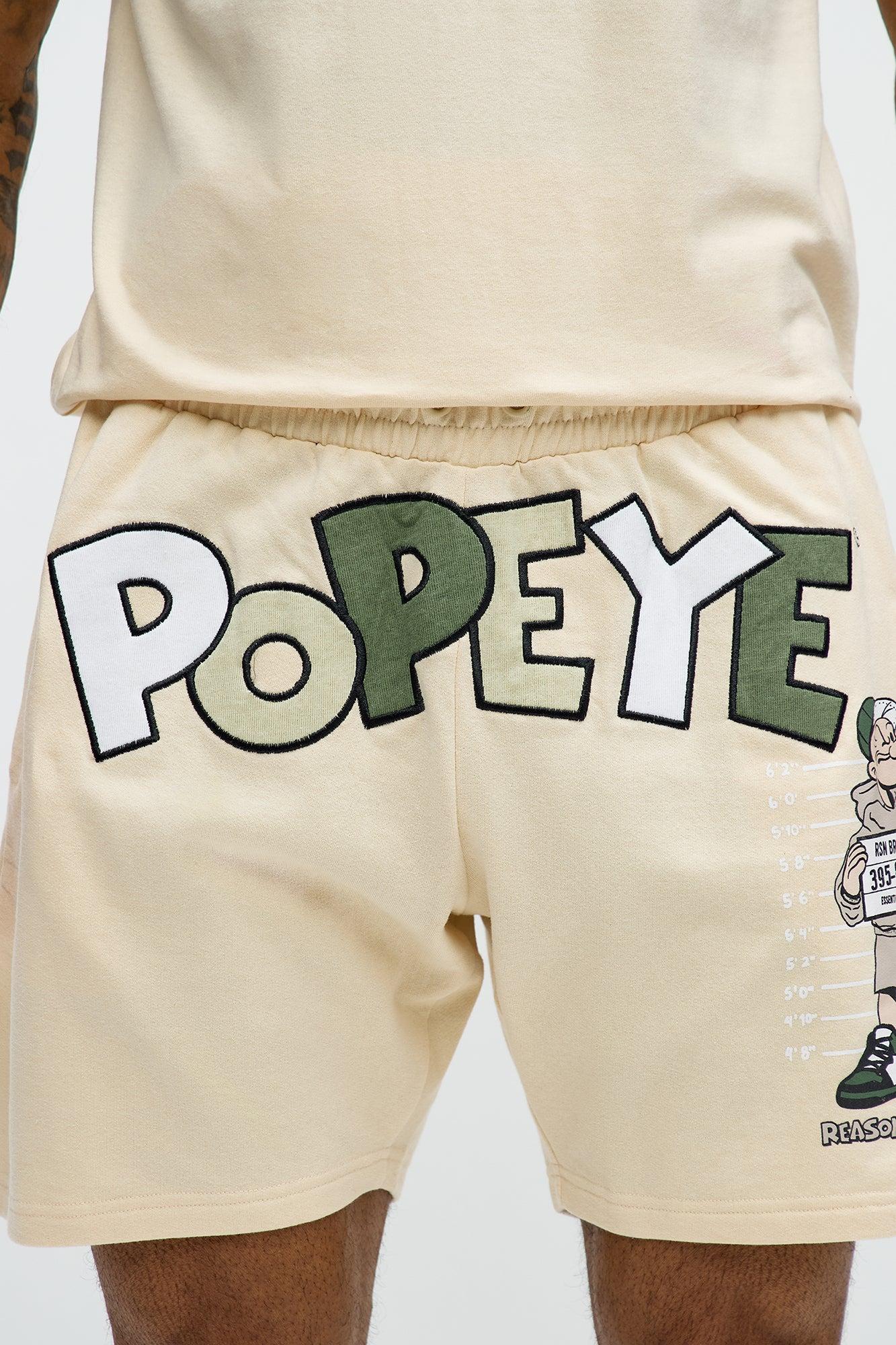 Popeye Wanted Sweatshorts - Tan Male Product Image