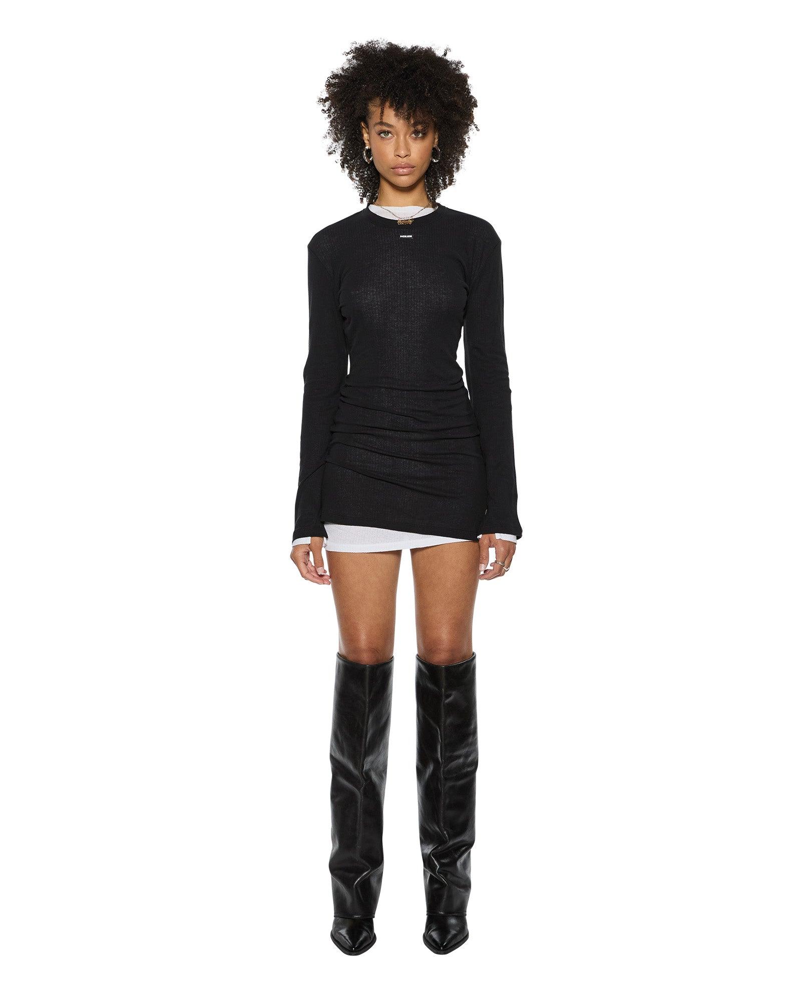 CRAWFORD LS MINI DRESS BLACK Female Product Image