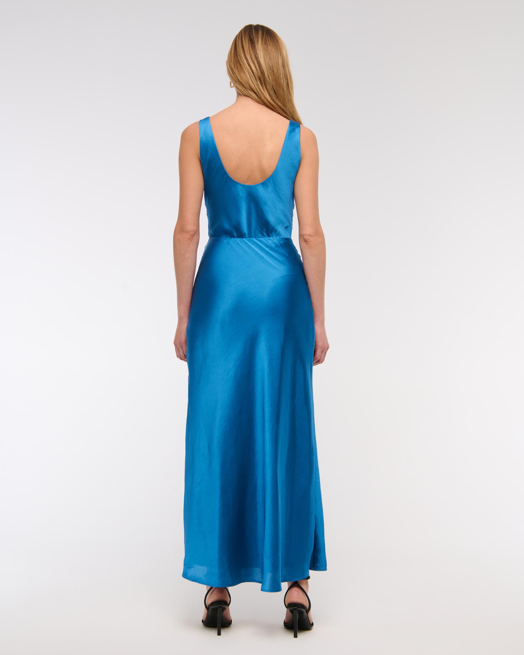Cowl Neck Draped Maxi Dress Product Image