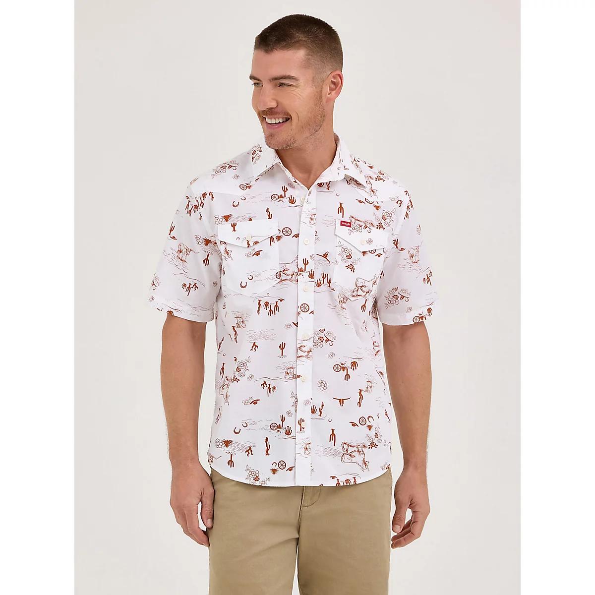 Men's Print Camp Shirt in Moonlight Cactus Product Image