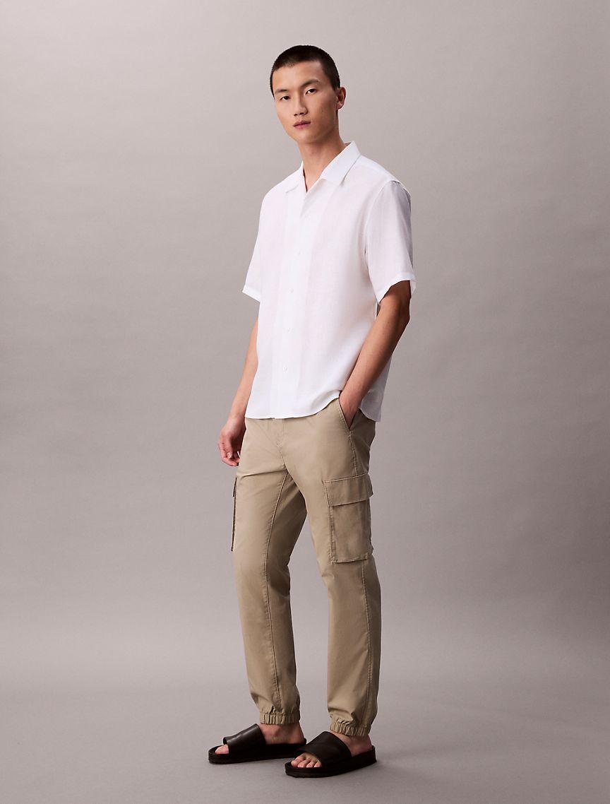 Cotton Blend Skinny Cargo Ripstop Pants Product Image