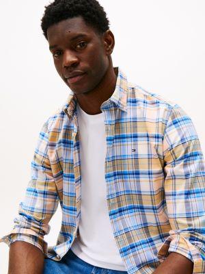 Regular Fit Madras Stretch Oxford Shirt Product Image