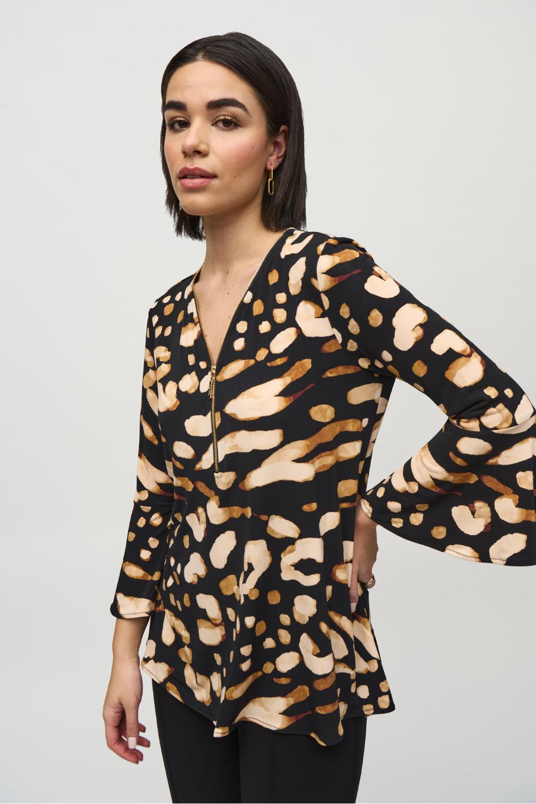 Silky Knit Animal Print Tunic Product Image