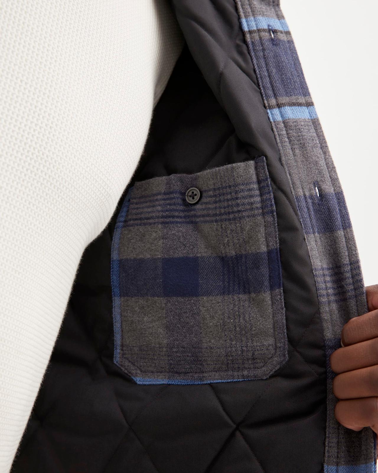 Mens Flannel Filled Shirt Jacket by Everlane Charcoal Product Image