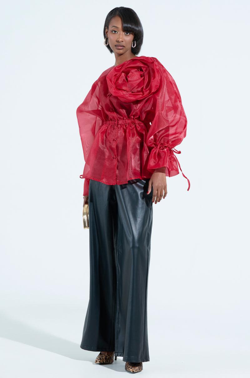 JULIA BUTTON DOWN BLOUSE Product Image