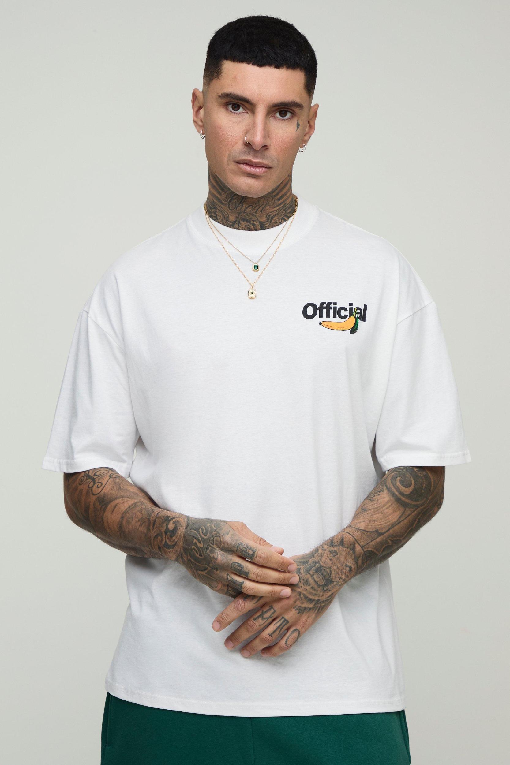 Tall Oversized Official Banana Printed T-Shirt | boohooMAN USA Product Image